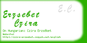 erzsebet czira business card